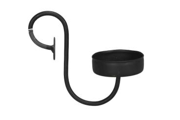 Teelichthalter für ein Glas schwarz